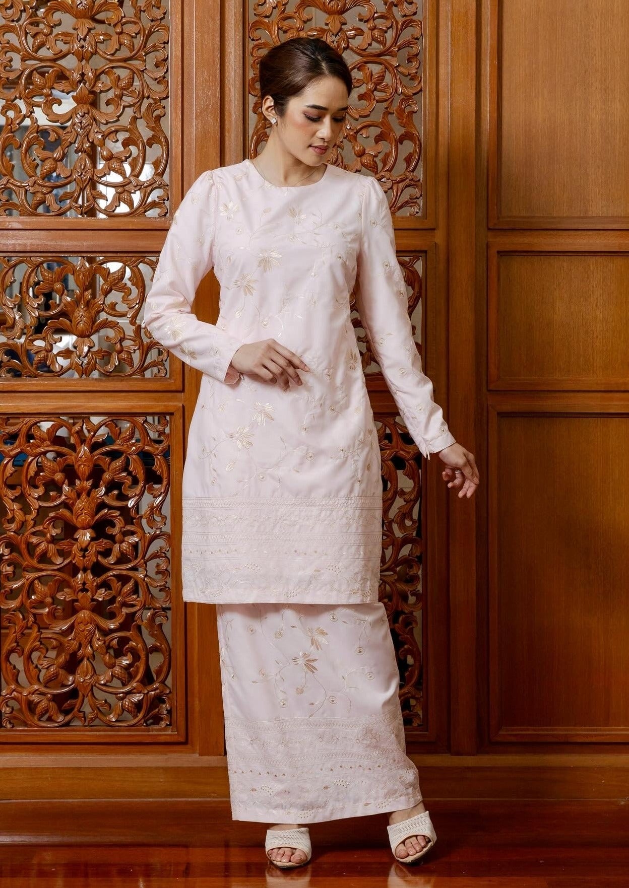 Cindia Kurung Modern - Light Pink