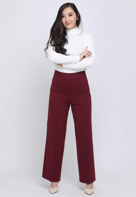 Emanuel Palazzo Pants - Maroon