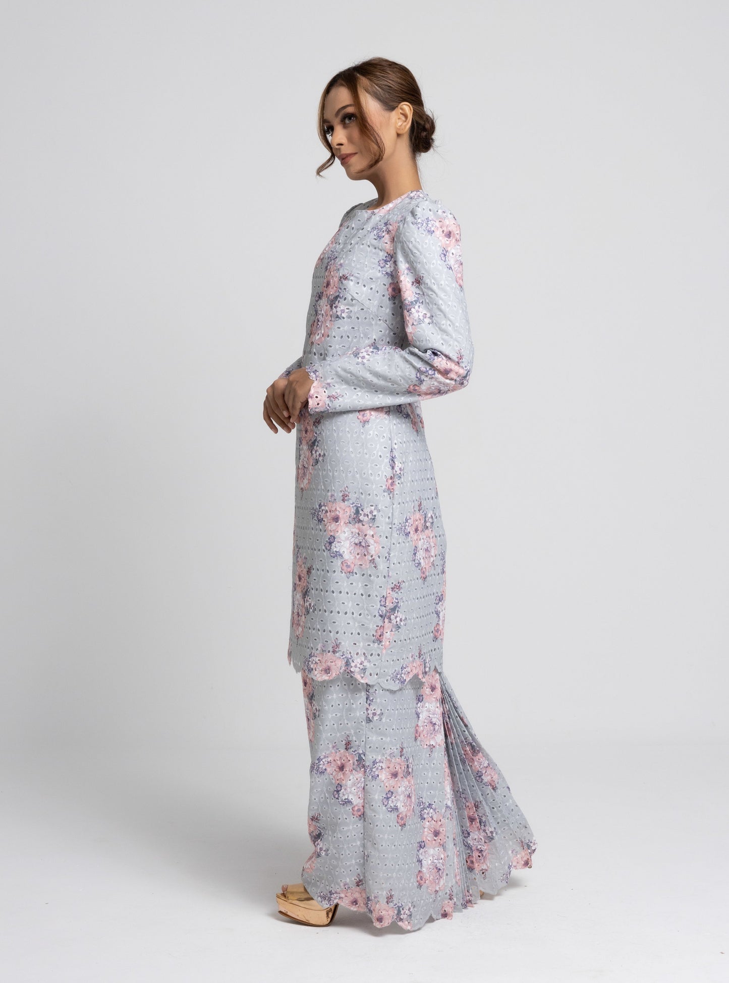 Zelia Baju Kurung Modern - Grey