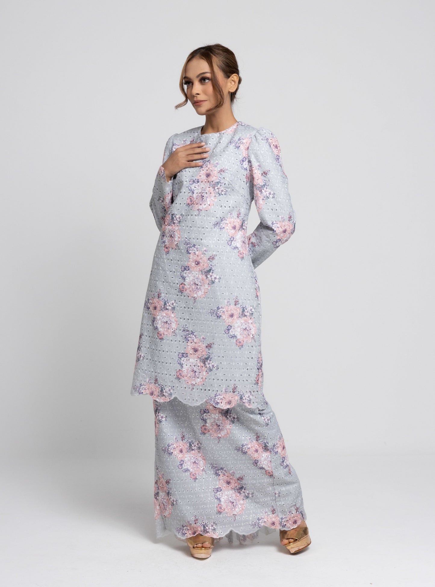 Zelia Baju Kurung Modern - Grey