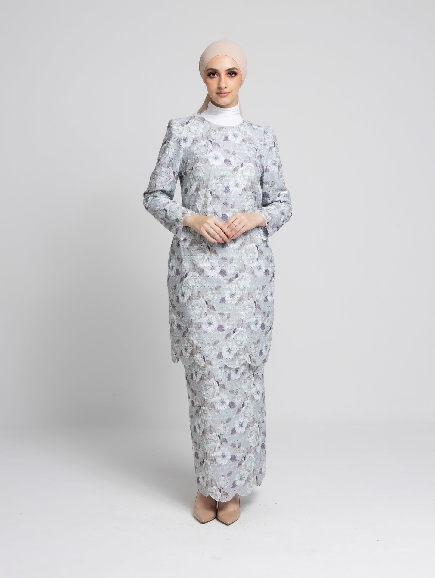 Dahlia Baju Kurung Modern - Grey