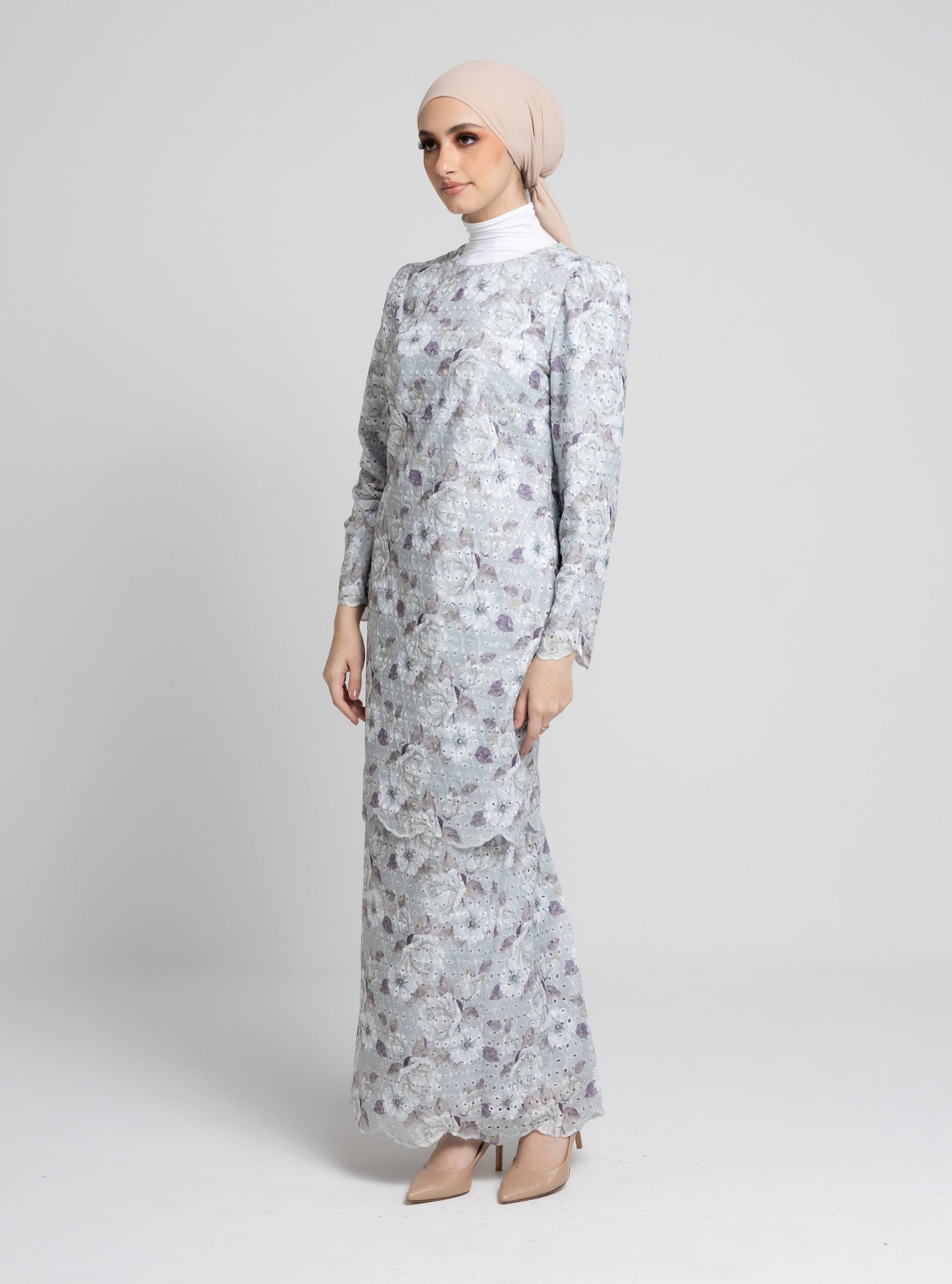 Dahlia Baju Kurung Modern - Grey