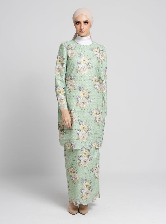 Zelia Baju Kurung Modern - Olive Green