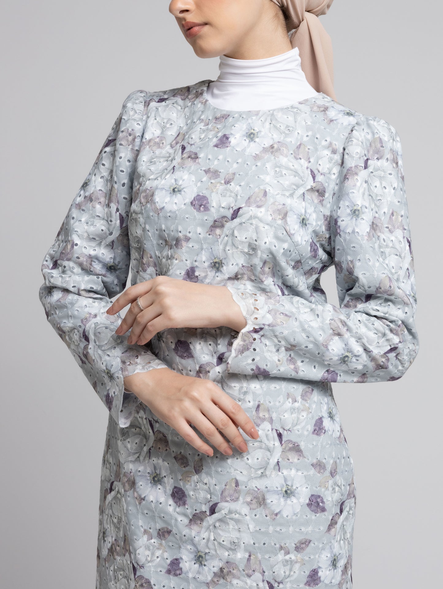 Dahlia Baju Kurung Modern - Grey