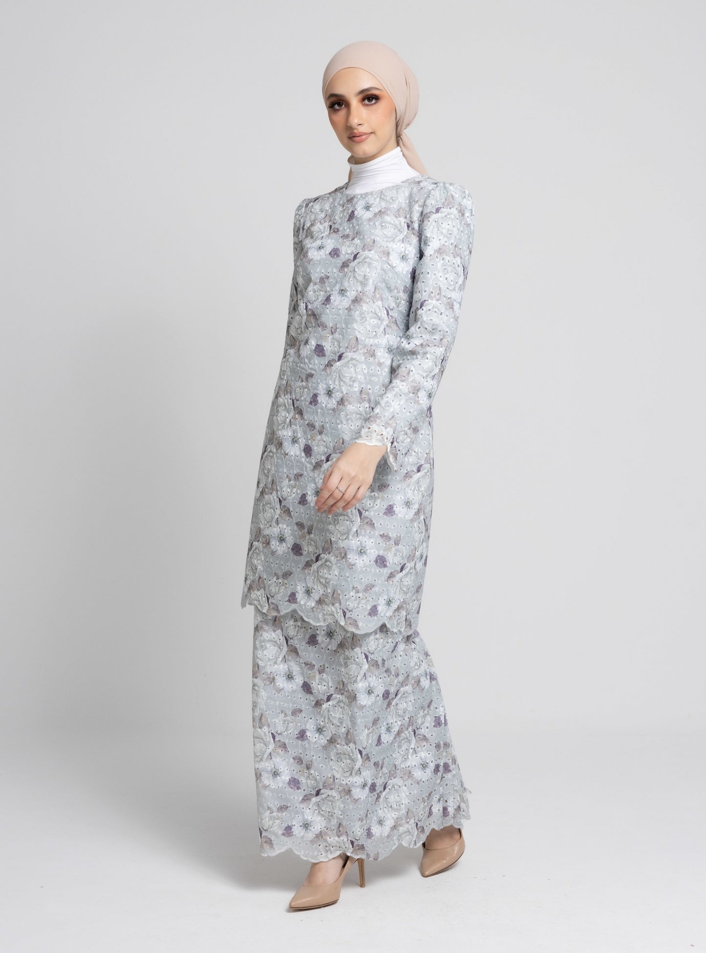 Dahlia Baju Kurung Modern - Grey